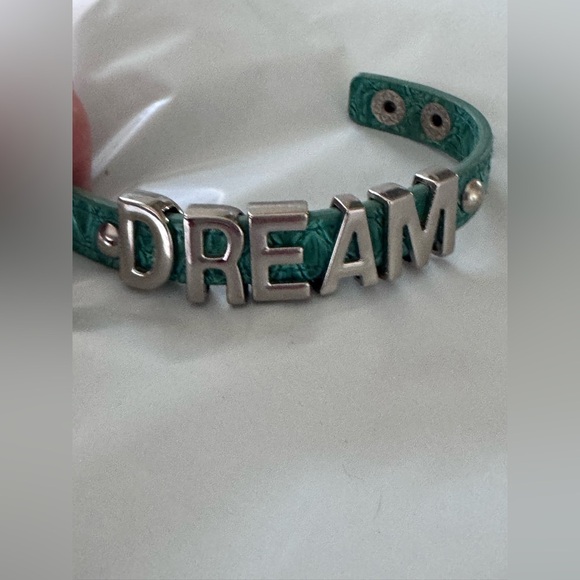 BCBGeneration Jewelry - BCBGenerationap Silver and turquoise leather 'DREAM' Bracelet Band